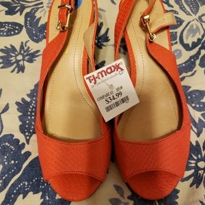 Bcbg Orange Heels NWOT